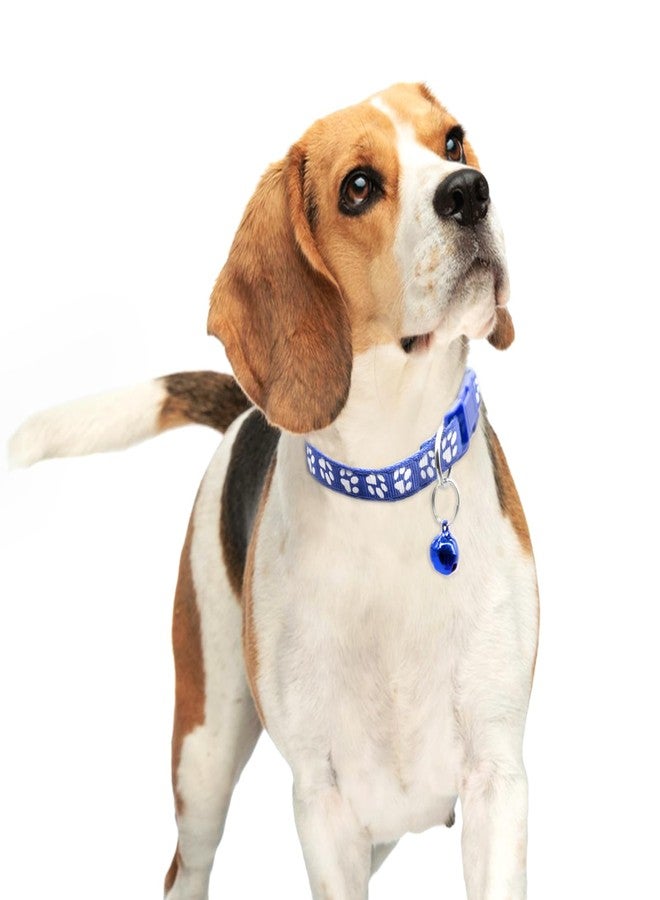 Quacc 6pcs Puppy Collars, Puppy Whelping Collars Colourful Adjustable Dog Collar 19-32CM Paw Print Collar with Bell for Small Dog Cats - Image 4